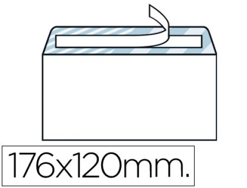 Envelope liderpapel n.9 comercial normalizado branco 120x176 mm tira de silicone pack de 500 unidades , Liderpapel , 31922 , 8423473319226